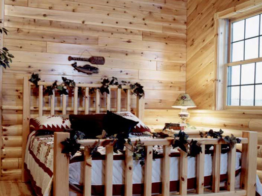 Log Siding, Wood Wall Paneling, Log Cabin Interior Products